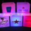 custom new design colorful led square ice bucket for bar using