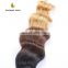 Hot sale!!!China factory double drawn weft thick soft brazilian straight hair weave bundles ombre hair extension