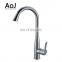 Commercial wall mount flexible tube black pull out kitchen faucet