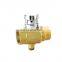 Brass Magnetically controlled locking trunnion ball valve gas ball valve