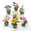 Yarncrafts handmade Crochet potted artificial flowers Multi Chooses Home decor and gifts