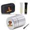 HQP-XJ08 HongQiang Customize Logo Smoking Set with Cleaning Brush 2pcs of Glass Tips and 1pc Metal Herb Grinder