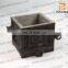 concrete Four parts Black Cast iron cube molds for sale