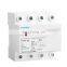 60A 63A 380V Three Phase Din rail automatic recovery reconnect over voltage under voltage Three Phase voltage protector