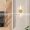 Nordic modern minimalist golden strip wall lamps for decoration