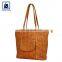 Vintage Style Swiss Cotton Lining Material Luxurious Women Genuine Leather Handbag