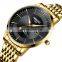 NIBOSI 2525 Simple Design Fashion Business Stainless Steel Waterproof Chronograph Quartz Watch for Men