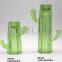 Cactus design glass pillar candle holder      Glass Pillar Candle Holder        Glassware Factory In China