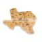 Custom texas state shaped bamboo acacia wood serving cutting board