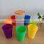 WhoseSell Rainbow Color Reusable Plastic Cups Set