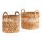 Natural Water Hyacinth Multi Weave Laundry Tote Basket