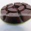 Abrasive concrete floor polishing pads