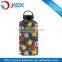 BPA Free Aluminum flat sports water bottle with gas transfer printing