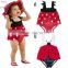 2016 summer beauiful swimwear children bathing suit baby girls cute dots printed girls bikinis swimsuit