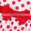 2016 Korean style children frocks design kids wear baby girl dot dress 2-6 years with factory price