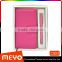 Cute leather notebook metal ball point pen lady gift set                        
                                                                                Supplier's Choice
