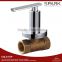 Hot sell 1 one inch bathroom brass stop cock wall water valve