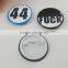 Sedex Audited Factory 2 Pillar Plastic Pin badges with printed logo