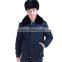 Security guard winter thick warm keeping fleece royal blue coat jacket uniform