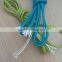 Chromatic polyester polypropylene braided rope with metal buckle