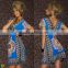 Top selling Summer Women V-Neck Printed Dress Sexy Beach Dress/