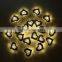 210CM Holiday Christmas Lights Silver Metal Heart LED String Meteor Light Party Wedding Decoration 3 * AA Battery Operated