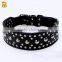 2015 year special design spiked studded leather dog collar for male dog