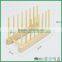 Natural color bamboo dish rack bowl rack for kitchen