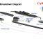 Car Accessories wycieraczka J-HOOK Arm Germany Patent Hybrid Windshield Wiper Blades