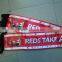 Custom Design Promotional Printed Silk Like Material Soccer Fans Scarf