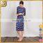 wholesale promotional print 3/4 sleeve pencil women midi casual dress                        
                                                Quality Choice
                                                    Most Popular