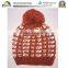 high quality 100% acrylic beanie jacquard knitted winter hat with big pom pom