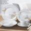 AB grade round shape white porcelain dinner set 20 pcs with decal