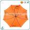 good quality promotion windproof orange fabric wood straight umbrella