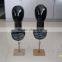 Fiberglass display head black head with shoulder hang scarves and shawls to display