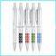 Silver color metal crystal ballpen press pen with logo for promotion