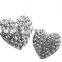 heart shaped stud design earrings bling bling fashion earring