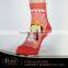 Cute girl tube socks wholesale red cartoon printed custom socks