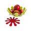 Cheap folding colorful 3 tier fruit basket stand fruit basket