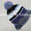 New design custom striped knit hat winter knit cuff beanie hats from China factory