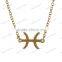 gold pendant designs for men zodiac pendants necklace - Pisces