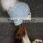 New Products Winter Fashion Large Raccoon Fur Ball On Top Mohair Knit Beanie Hat