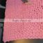 pink hand made chunky wool Bulky Knit Throw