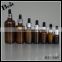 1oz 20ml 30ml cosmetic amber colored serum dropper glass bottle for essential oil manufacturer