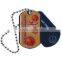 Metal Epoxy Dog Tag with Chain