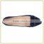Latest design fashion casual shoes pointed toe bow women flat shoes