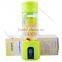 OEM 400ml portable food grade plastic juice blender cup with 2000Ma mobile power bank function