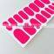 Custom neon pink color nail wrap gel nail polish strip waterproof nail art sticker manufacturer