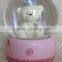 Hot sale eco-friendly funny antique pink color basement bear snow globes for sale