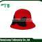 women red plain felt hat